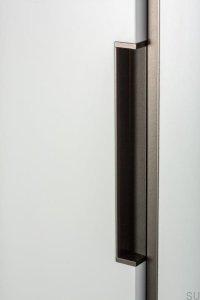 Tirador para mueble empotrable Hexxa 200. Gris aluminio