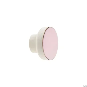 Pomo para mueble Simple Blanco 40 Madera Esmalte Rosa Claro