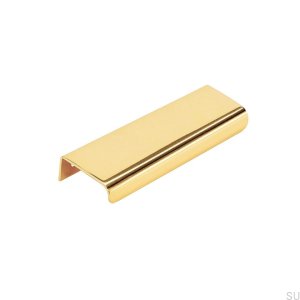 Tirador para mueble Edge Lip 120 Golden Brass, pulido, barnizado