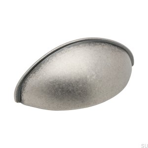Tirador para mueble Shell 2532 64 Plata envejecida