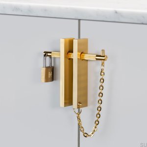Tirador para mueble de barra preciosa con cerradura de latón dorado