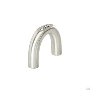 Tirador para mueble rectangular con cristales Swarovski 9060 32 Plata