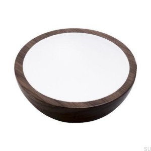 Pomo para mueble wok 64, madera, nogal, blanco