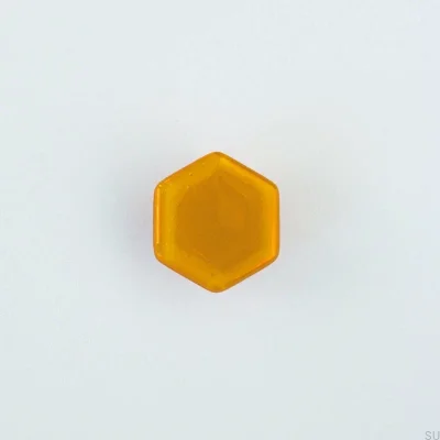 Perilla de muebles de miel de vidrio hexagonal
