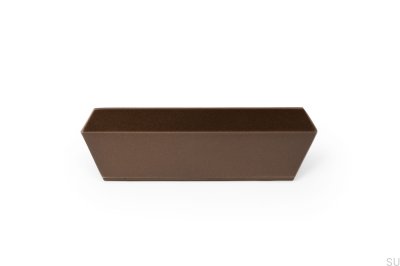 Tirador para mueble rectangular Plie 64, marrón metalizado