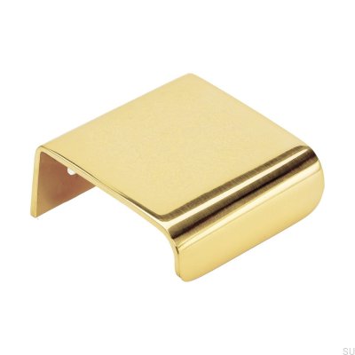 Tirador para mueble Edge Lip 40 Golden Brass, pulido, barnizado