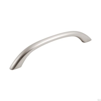 Tirador para mueble Samba 128, plata cepillada