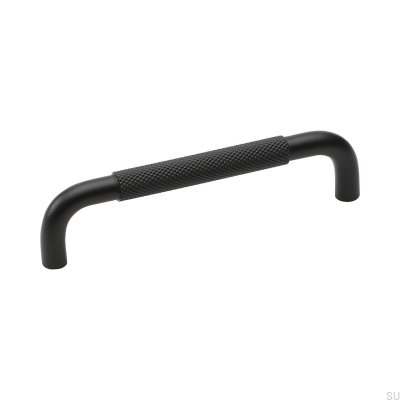 Tirador alargado para mueble Helix 128, aluminio, negro mate