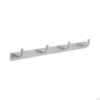 Colgador de pared Strand 4 Acero pulido
