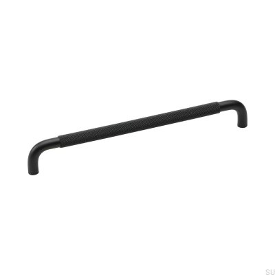 Tirador alargado para mueble Helix 224, aluminio, negro mate