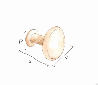 Pomo para muebles 401 Plata cepillado (Aspecto Inox)