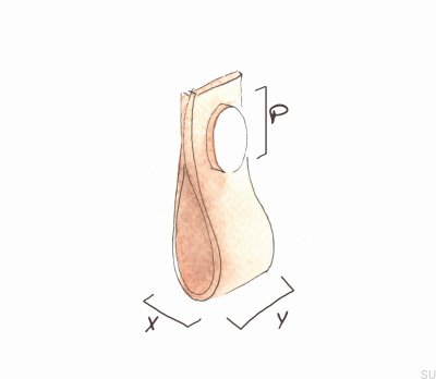 Colgador de pared Loop Strap cuero natural con cobre