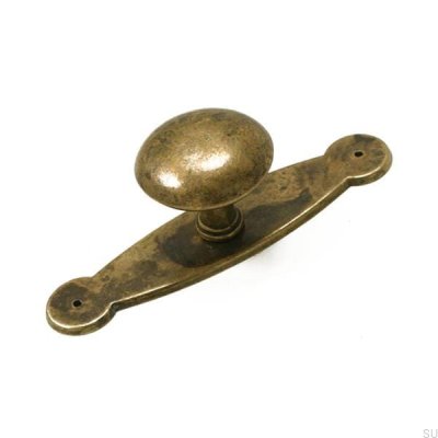 Pomo para mueble con base 5383 Bronce envejecido