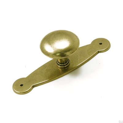 Pomo para mueble con base 5383 Antique Gold