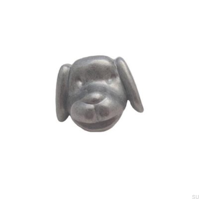 Pomo para muebles Hundhuvud Dog Ancient negro