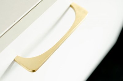 Bridge 128 tirador oblongo para mueble Latón Cepillado Sin pintar