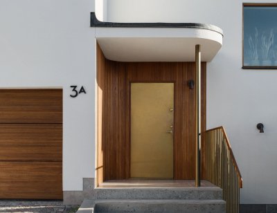 Casa moderna numeración mayúscula C Aluminio