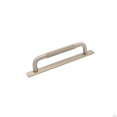 Tirador para mueble alargado con arandela Helix 128 Aluminio Plata 