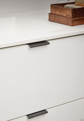 Tirador para mueble Edge Straight 100 Aluminio Antracita