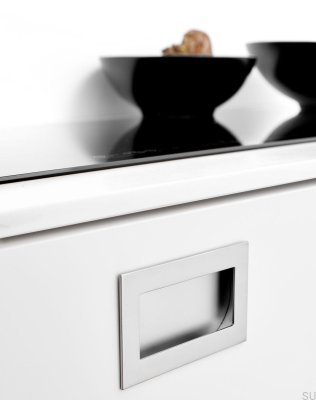 Tirador para mueble empotrado Inn 160 de metal plateado