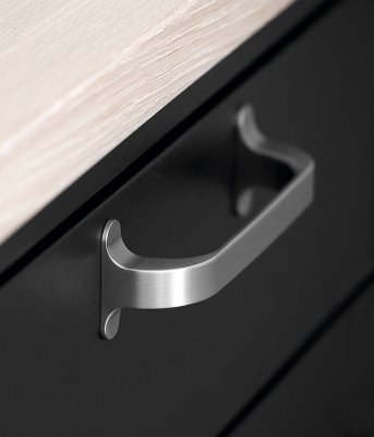 Tirador alargado para mueble Locker 128 Metal Plata