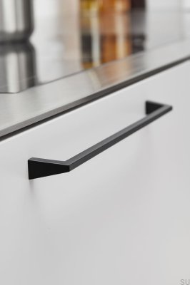 Tirador para muebles Pyramid 160 de metal negro mate