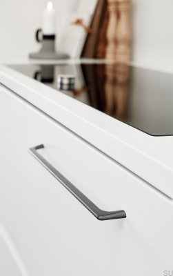 Tirador alargado para muebles Vista 160 Metal Antracita Cepillado