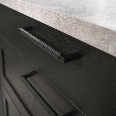 Tirador para mueble alargado Track 160 Metal negro