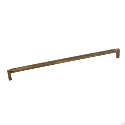Tirador para mueble rectangular Lecco 320 Bronce envejecido