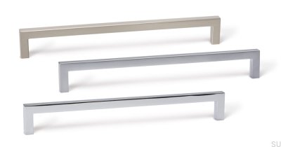Tirador para mueble alargado U 0056320 Níquel cepillado