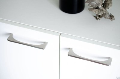 Tirador para mueble Bridge 128 oblongo Acero inoxidable cepillado
