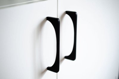 Tirador para mueble Bridge 128, aluminio, negro