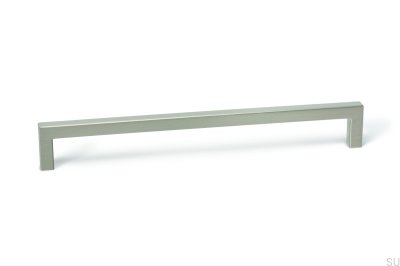 Tirador para mueble rectangular U 0056192 Níquel cepillado
