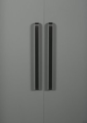 Tirador para mueble alargado Sense 480 Aluminio Negro