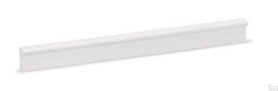 Tirador para mueble alargado Angle 400. Aluminio, blanco