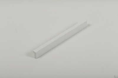 Tirador para mueble alargado Angle 400. Aluminio, blanco