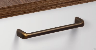 Tirador para mueble oblongo Redo 128 Bronce antiguo