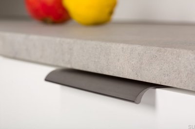 Tirador para muebles Ona 128 Edge anodizado cepillado gris