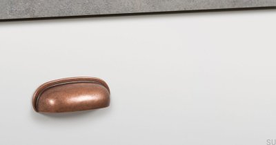 Tirador para mueble Aura 64 shell cobre antiguo