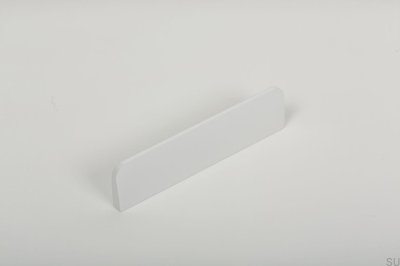 Tirador para muebles rectangular Peak 64. Aluminio, blanco
