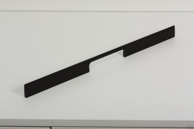 Tirador alargado para mueble Peak 768, aluminio negro cepillado