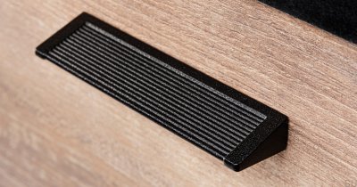 Tirador para mueble alargado Backk 96 Metal negro