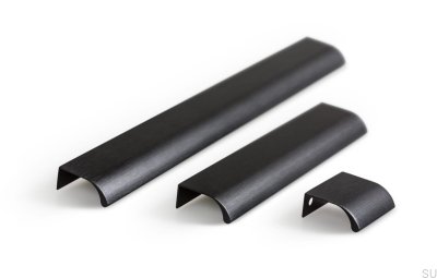 Tirador para muebles Ona 32 Edge de aluminio anodizado negro