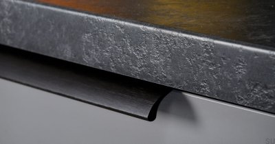 Tirador para muebles Ona 1056 Edge de aluminio anodizado negro
