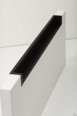 Tirador para mueble empotrable Hexxa 200. Aluminio negro