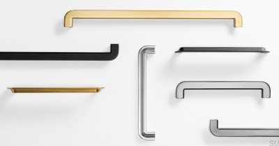 Bonito tirador para mueble oblongo cepillado dorado 160