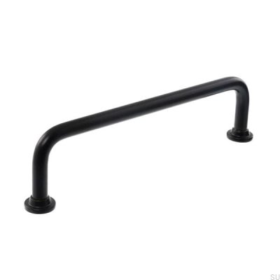 Tirador de mueble negro alargado