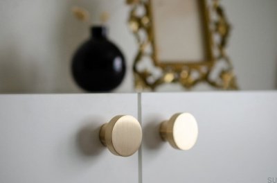 Pomo para mueble Dot 40 Latón Cepillado Sin pintar