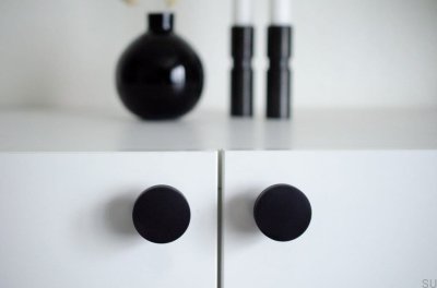Pomo para mueble Dot 40 Aluminio negro
