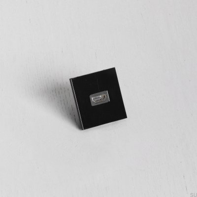 Módulo de toma HDMI para placa europea, color negro, estándar británico